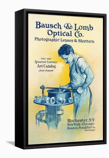 Bausch and Lomb, Lens Grinder-null-Framed Stretched Canvas