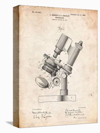 Bausch and Lomb Microscope Patent-Cole Borders-Stretched Canvas