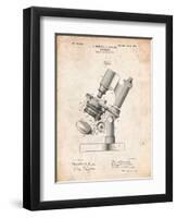 Bausch and Lomb Microscope Patent-Cole Borders-Framed Art Print