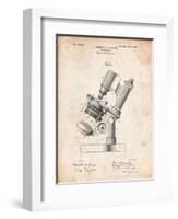 Bausch and Lomb Microscope Patent-Cole Borders-Framed Art Print