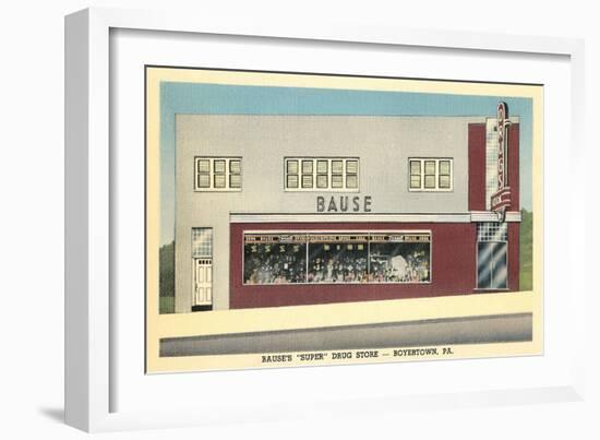 Bause Drug Store, Boyerstown, Pennsylvania-null-Framed Art Print