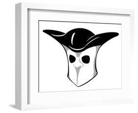 Bauta Mask, 2023 (Digital)-Neale Osborne-Framed Giclee Print