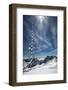 Bavarian Alps, Zugspitze, Germany and Maypole in Winter Vertical-Sheila Haddad-Framed Photographic Print