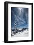 Bavarian Alps, Zugspitze, Germany and Maypole in Winter Vertical-Sheila Haddad-Framed Photographic Print