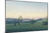 Bavarian Landscape, 1933 (Oil on Canvas)-Georg Schrimpf-Mounted Giclee Print