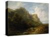 Bavarian Mountain Landscape, about 1870-Carl Spitzweg-Stretched Canvas