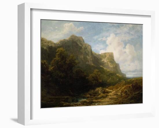 Bavarian Mountain Landscape, about 1870-Carl Spitzweg-Framed Giclee Print