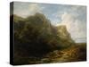 Bavarian Mountain Landscape, about 1870-Carl Spitzweg-Stretched Canvas