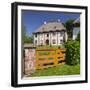 Bavarian Sea Navigation Company Headquarters at Lake Kšnigssee , Fence Gate, Bavaria-Rainer Mirau-Framed Photographic Print