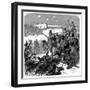 Bavarian Troops of the Prussian Army Storming Bicetre, Franco-Prussian War 1870-null-Framed Giclee Print