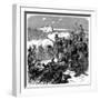 Bavarian Troops of the Prussian Army Storming Bicetre, Franco-Prussian War 1870-null-Framed Giclee Print