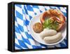 Bavarian White Sausages with Sweet Mustard and Bretzels-egal-Framed Stretched Canvas