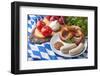 Bavarian White Sausages with Sweet Mustard and Bretzels-egal-Framed Photographic Print