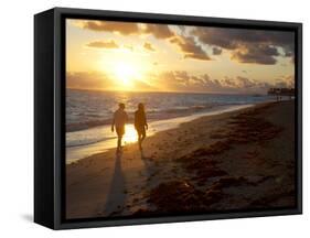 Bavaro Beach at Sunrise, Punta Cana, Dominican Republic, West Indies, Caribbean, Central America-Frank Fell-Framed Stretched Canvas