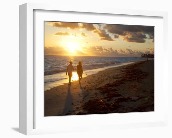 Bavaro Beach at Sunrise, Punta Cana, Dominican Republic, West Indies, Caribbean, Central America-Frank Fell-Framed Photographic Print