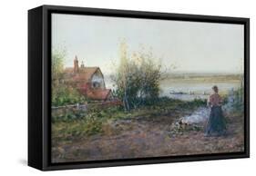 Bawdsey Ferry, Near Felixstowe-George Henry Boughton-Framed Stretched Canvas