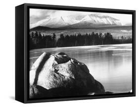 Baxter State Park with Mt. Katahdin in Distance-Fritz Goro-Framed Stretched Canvas