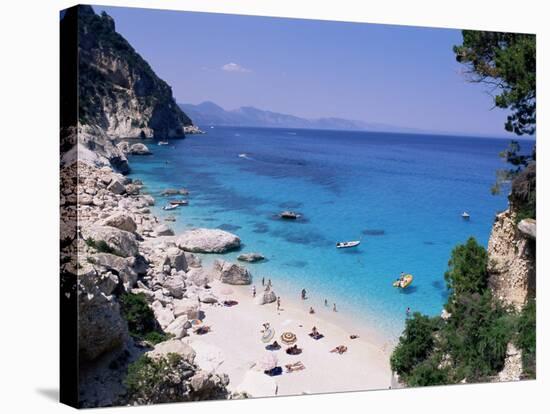 Bay and Beach, Cala Goloritze, Cala Gonone, Island of Sardinia, Italy-Bruno Morandi-Stretched Canvas