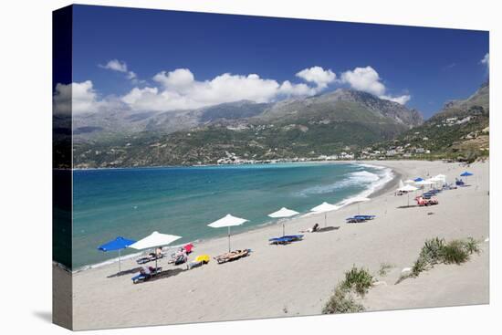 Bay and Beach of Plakias, South Crete, Crete, Greek Islands, Greece, Europe-Markus Lange-Stretched Canvas