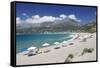 Bay and Beach of Plakias, South Crete, Crete, Greek Islands, Greece, Europe-Markus Lange-Framed Stretched Canvas