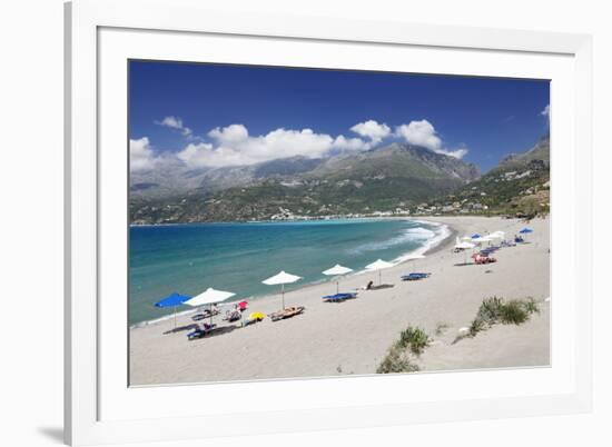 Bay and Beach of Plakias, South Crete, Crete, Greek Islands, Greece, Europe-Markus Lange-Framed Photographic Print