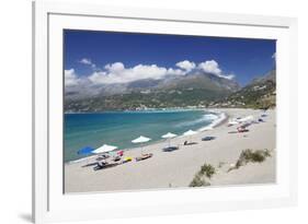 Bay and Beach of Plakias, South Crete, Crete, Greek Islands, Greece, Europe-Markus Lange-Framed Photographic Print