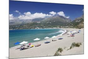 Bay and Beach of Plakias, South Crete, Crete, Greek Islands, Greece, Europe-Markus Lange-Mounted Photographic Print