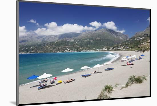 Bay and Beach of Plakias, South Crete, Crete, Greek Islands, Greece, Europe-Markus Lange-Mounted Photographic Print