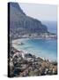 Bay and Pier, Mondello, Palermo, Sicily, Italy, Mediterranean, Europe-Martin Child-Stretched Canvas