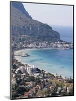 Bay and Pier, Mondello, Palermo, Sicily, Italy, Mediterranean, Europe-Martin Child-Mounted Photographic Print