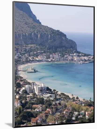 Bay and Pier, Mondello, Palermo, Sicily, Italy, Mediterranean, Europe-Martin Child-Mounted Photographic Print