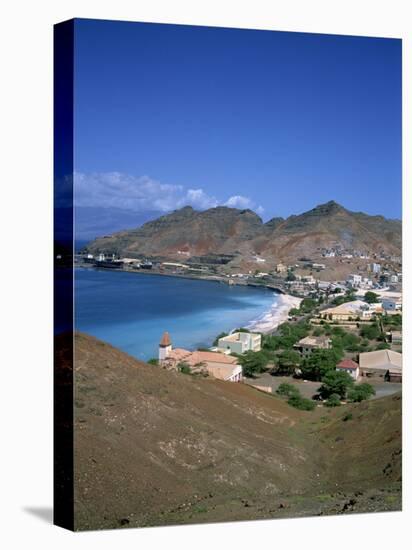 Bay and Town of Mondelo on Sao Vicente Island, Cape Verde Islands, Atlantic Ocean, Africa-Renner Geoff-Stretched Canvas