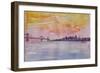 Bay Area San Francisco with Oakland Bay Bridge-Markus Bleichner-Framed Art Print