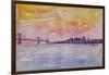 Bay Area San Francisco with Oakland Bay Bridge-Markus Bleichner-Framed Art Print