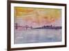 Bay Area San Francisco with Oakland Bay Bridge-Markus Bleichner-Framed Art Print