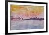 Bay Area San Francisco with Oakland Bay Bridge-Markus Bleichner-Framed Art Print