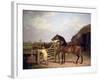 Bay Ascham', a Stallion Led Through a Gate to a Mare, 1804-Jacques-Laurent Agasse-Framed Giclee Print