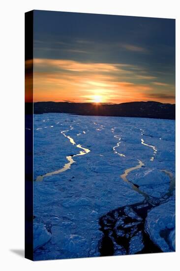 Bay Below Ilulissat Glacier-Howard Ruby-Stretched Canvas