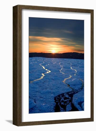 Bay Below Ilulissat Glacier-Howard Ruby-Framed Photographic Print