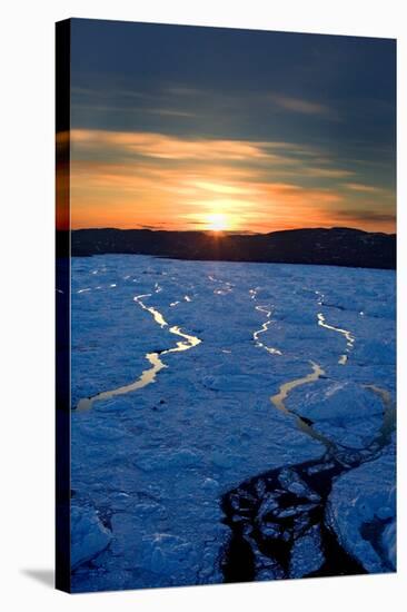 Bay Below Ilulissat Glacier-Howard Ruby-Stretched Canvas