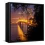 Bay Bridge, A Night on the Town, San Francisco-Vincent James-Framed Stretched Canvas