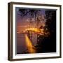 Bay Bridge, A Night on the Town, San Francisco-Vincent James-Framed Photographic Print
