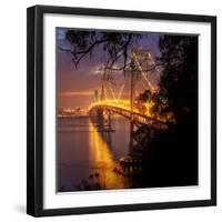 Bay Bridge, A Night on the Town, San Francisco-Vincent James-Framed Photographic Print