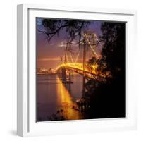 Bay Bridge, A Night on the Town, San Francisco-Vincent James-Framed Photographic Print