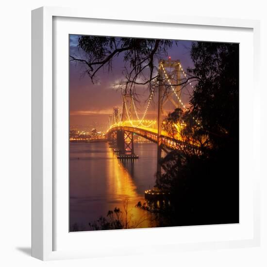 Bay Bridge, A Night on the Town, San Francisco-Vincent James-Framed Photographic Print