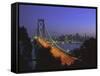 Bay Bridge and City Skyline, San Francisco, California, USA-Gavin Hellier-Framed Stretched Canvas