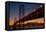 Bay Bridge and Crescent Moon Cityscape, California-Vincent James-Framed Stretched Canvas