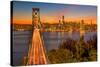 Bay Bridge and Evening Commute-John Gavrilis-Stretched Canvas