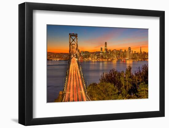 Bay Bridge and Evening Commute-John Gavrilis-Framed Photographic Print