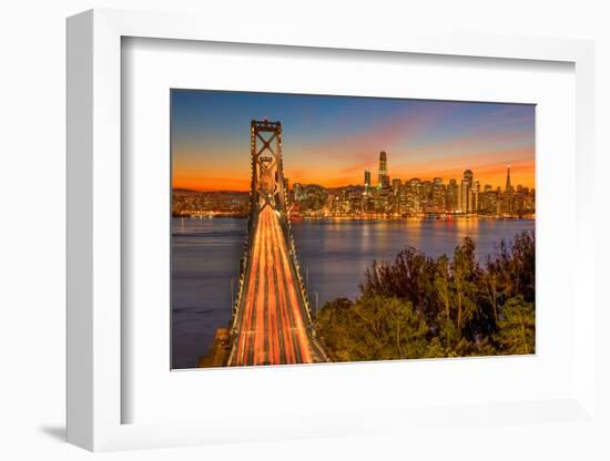 Bay Bridge and Evening Commute-John Gavrilis-Framed Photographic Print